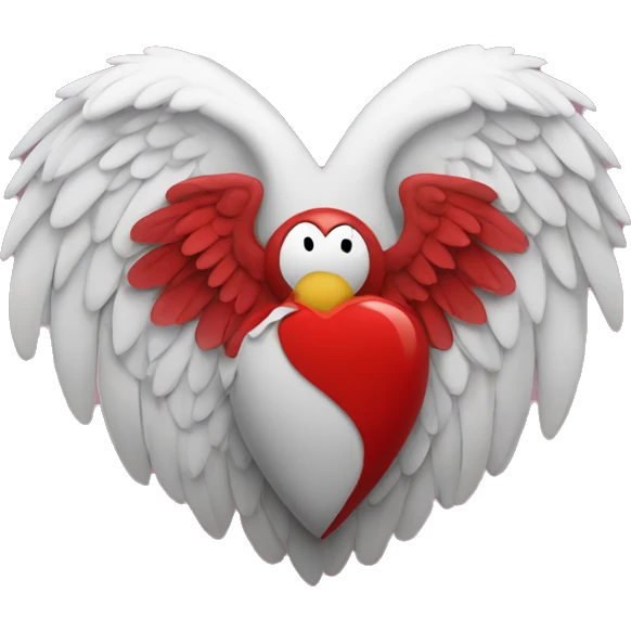 Heart with red wings emoji