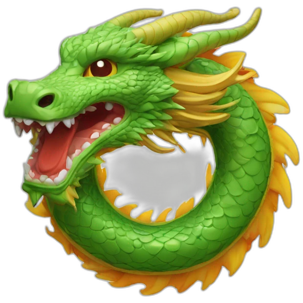Chinese dragon Ouroboros emoji