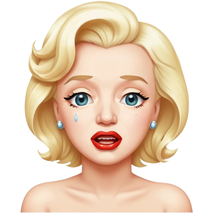 Marilyn Monroe is crying emoji