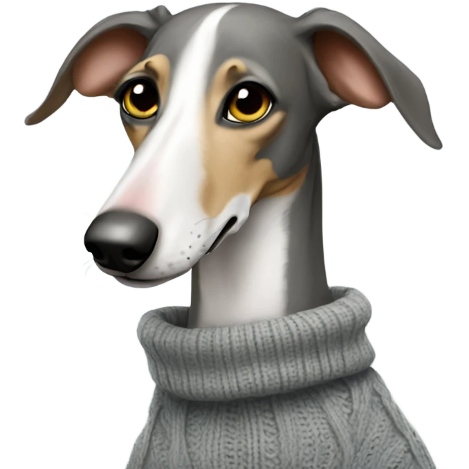 A galgo with sweater  emoji