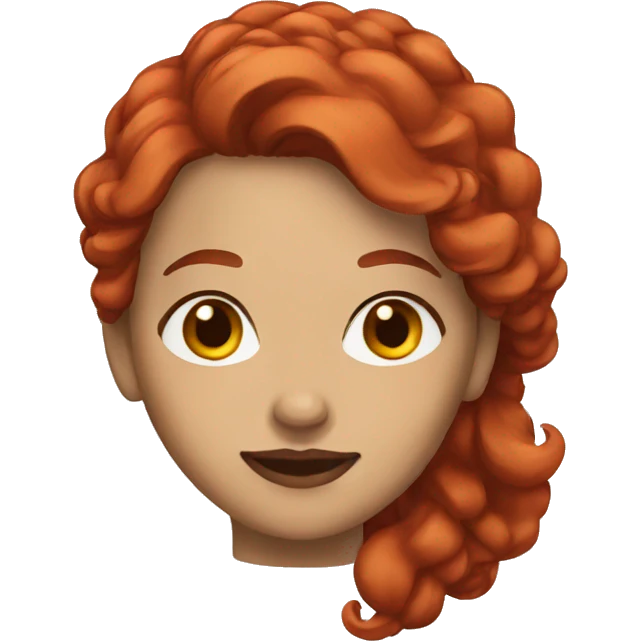 Woman with red hair and brown eyes  emoji