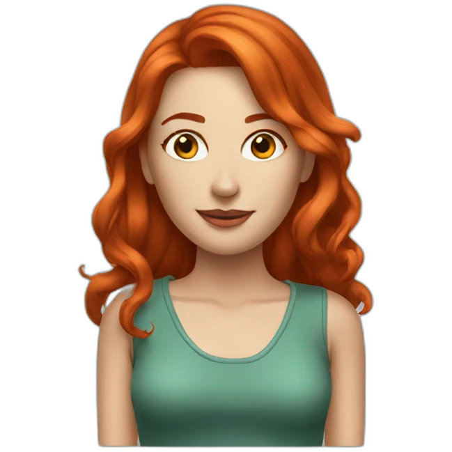 Hot redhead emoji