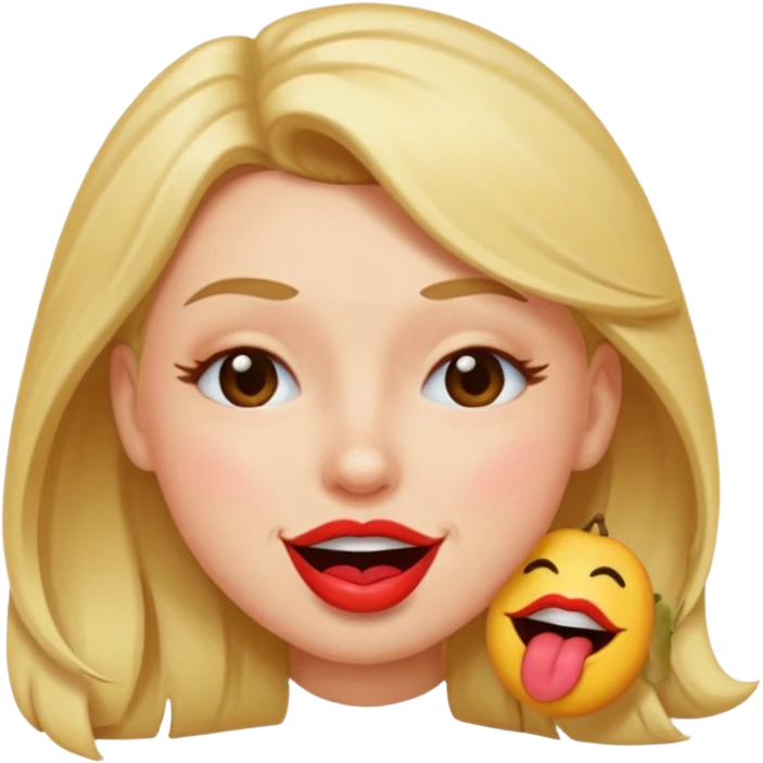 Emoji winking and lip biting  emoji