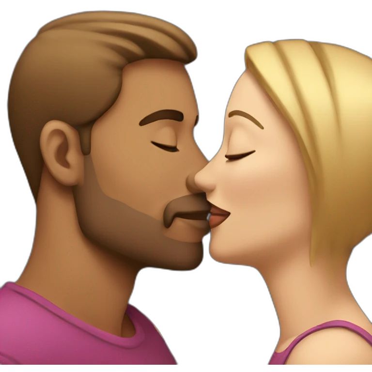 Woman and man kissing  emoji