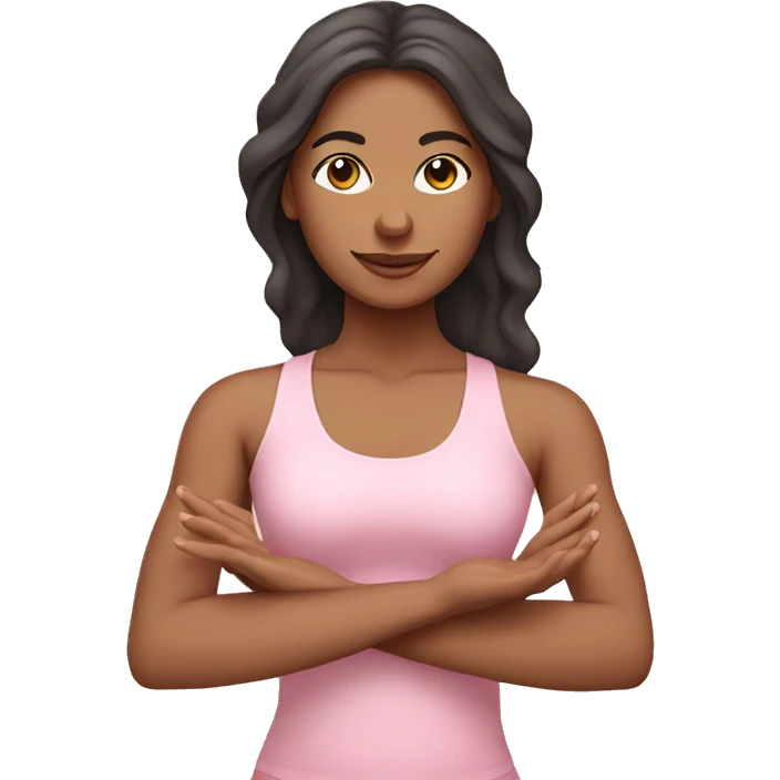 latina yoga girl light pink clothes emoji