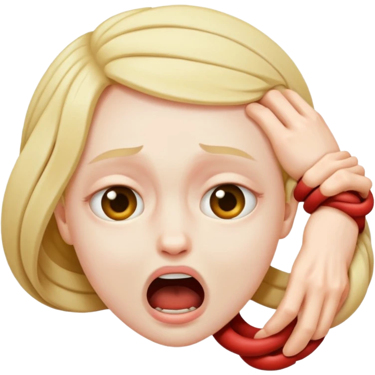 face strangling themselves  emoji