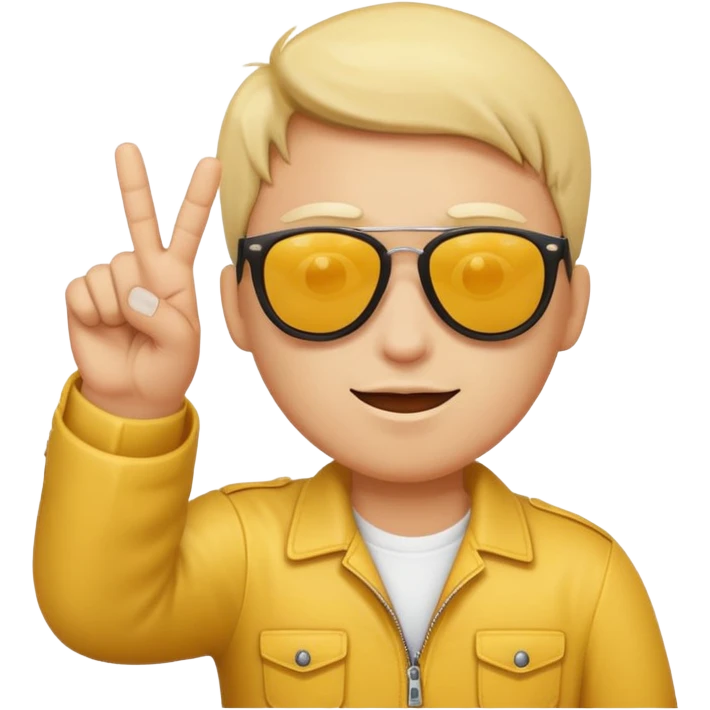 Emoji putting sunglasses down while flipping u off emoji