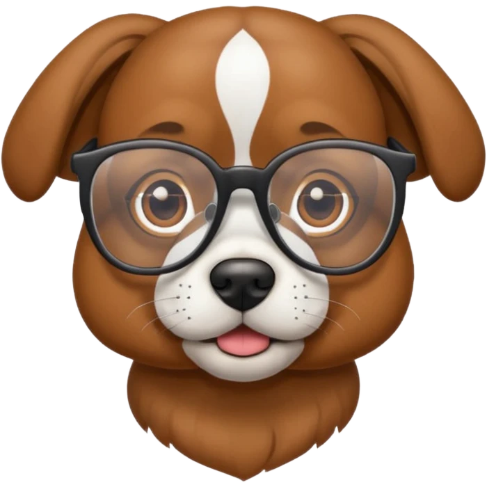 Dog with glasses  emoji
