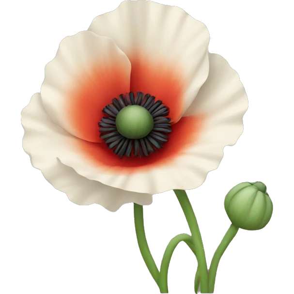 poppy flower  emoji