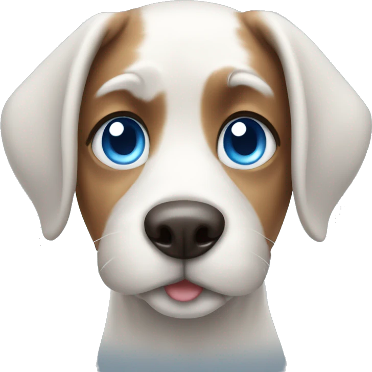 Dog whit blue eyes emoji