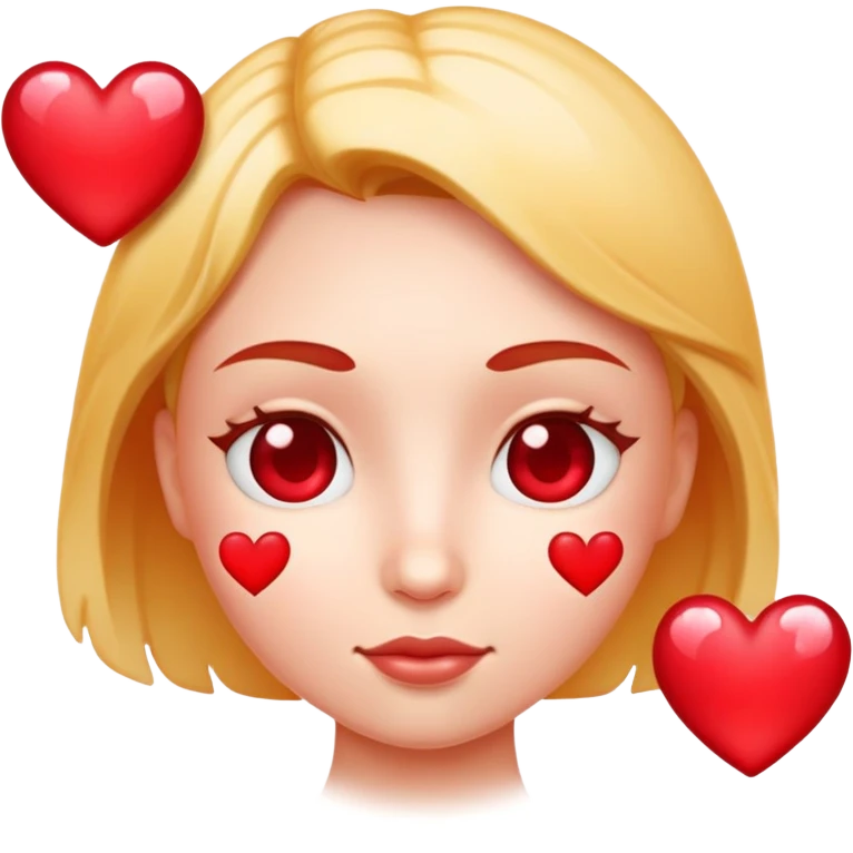 face bubbling with hearts emoji