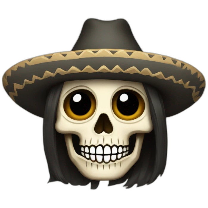 Mexican skeleton with painted face emoji