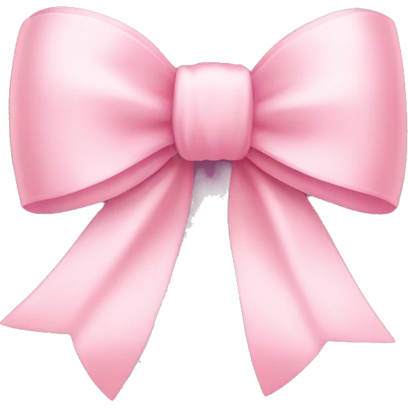 pastel pink bow with ribbon  emoji