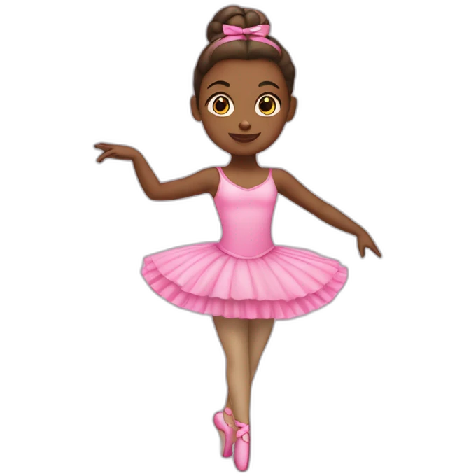 bailarina con tutú rosa emoji