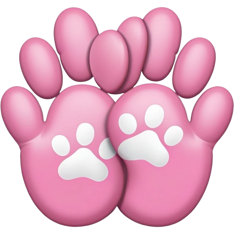 two puppy paws with a white heart on the pad emoji