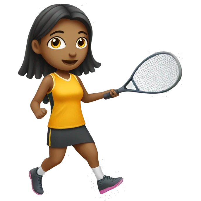 Girl playing squash sport emoji