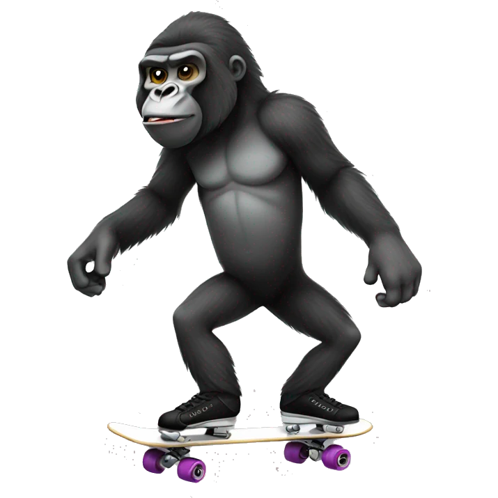 skating-gorilla emoji