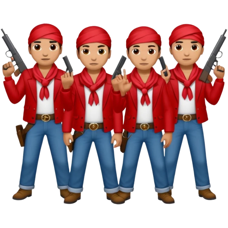 Norteño street gang repping gang signs and guns emoji