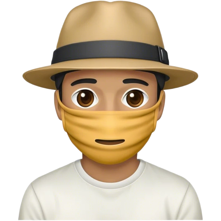 dj moreno con gorro tapando rostro emoji