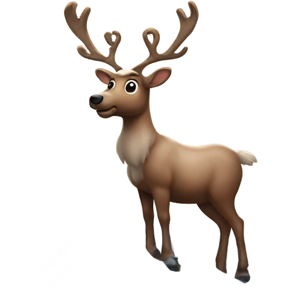 Reindeer on roof  emoji