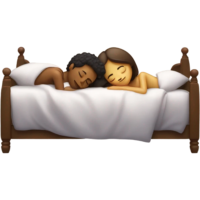 boy sleeping in bed with girl emoji