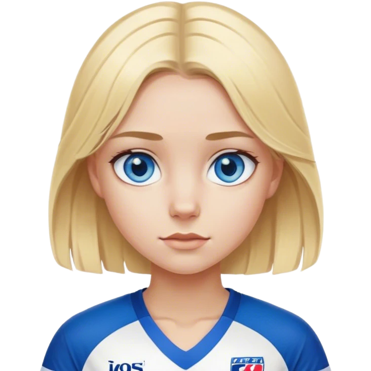 Blonde girl blue eyes AFL emoji