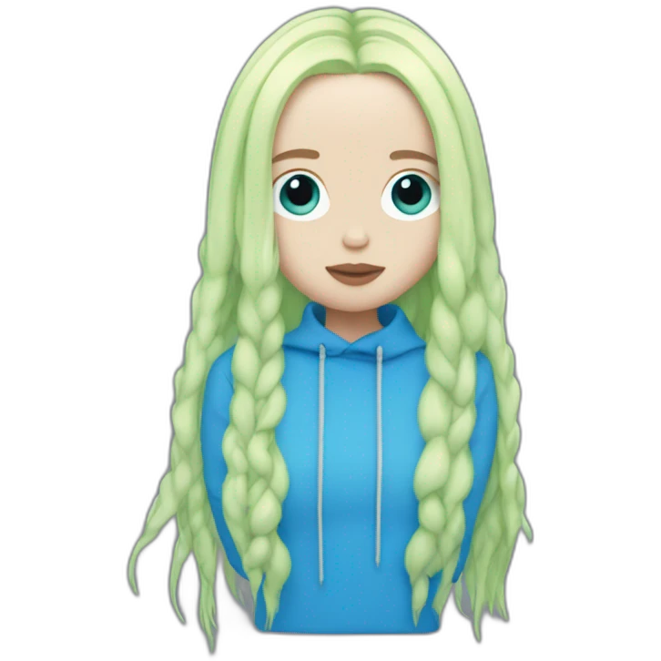 Billie eilish bleu hair emoji