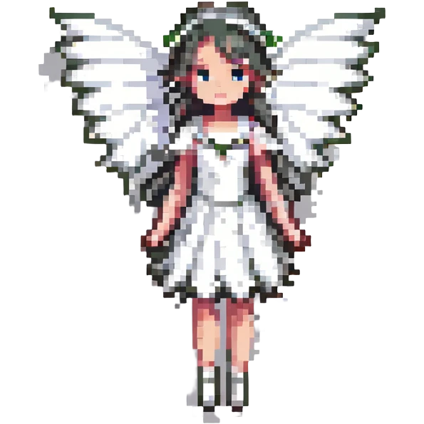 A fairy with wings, monochrome colors, fantasy theme emoji