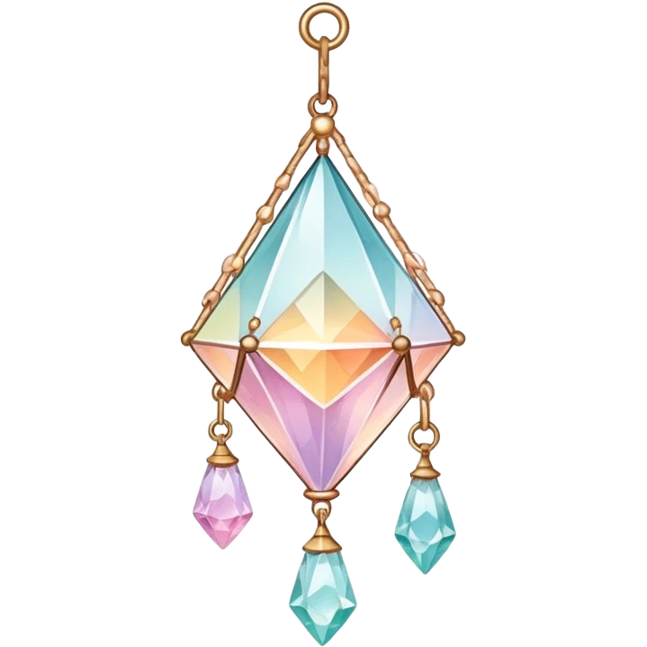 Pastel warm-colored romantic lush beautiful pretty hanging crystal-catcher aesthetic emoji