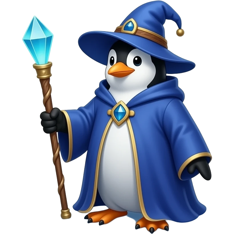 Penguin Wizard emoji
