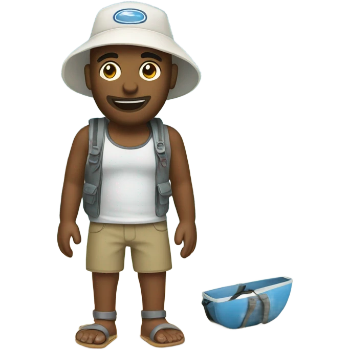 Camper at the beach emoji