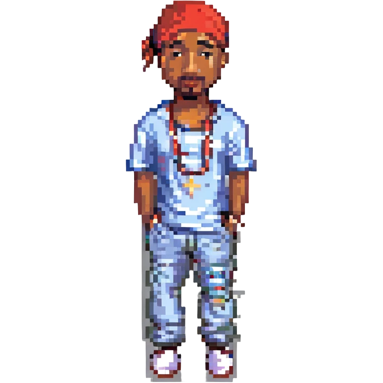 2Pac в полный рост, no background emoji