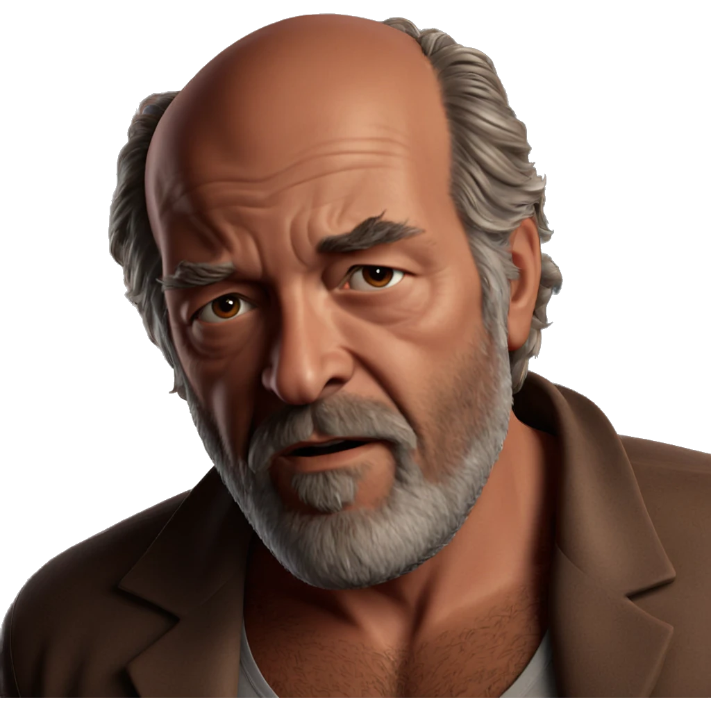 manly gaze of a bearded man emoji