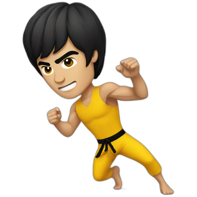 Bruce Lee en short emoji