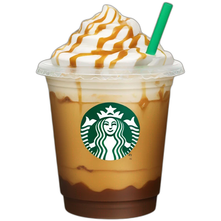 Starbucks iced caramel coffee emoji