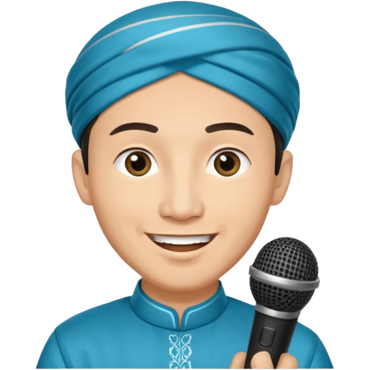 Мужчина с микрофоном, нужен казах. Для рамадана emoji