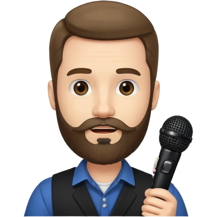 The weeked – beard, late 30s, holding microphone emoji