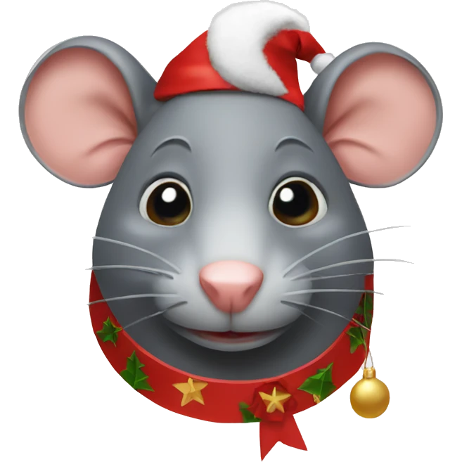 Christmas rat emoji