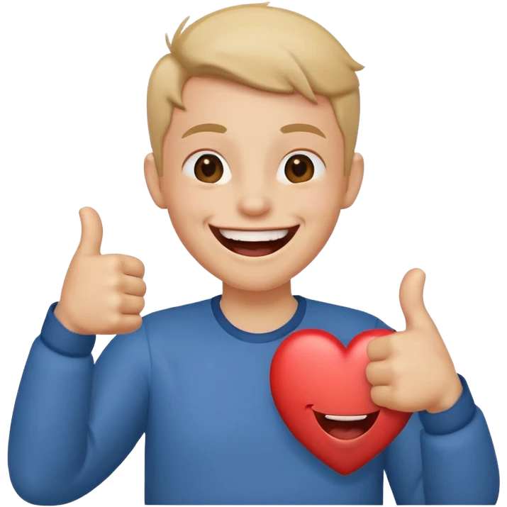 Add these three emojis = 😂+ ❤️ + 👍 emoji