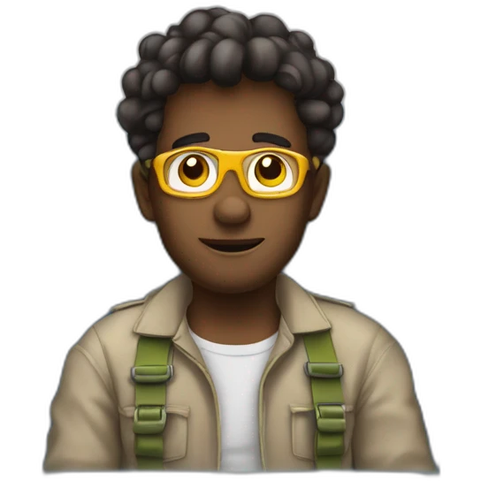 Sanglier sur un avion emoji
