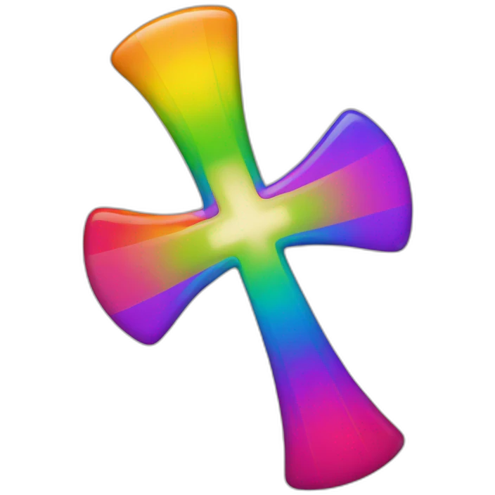 gay pride christian cross emoji