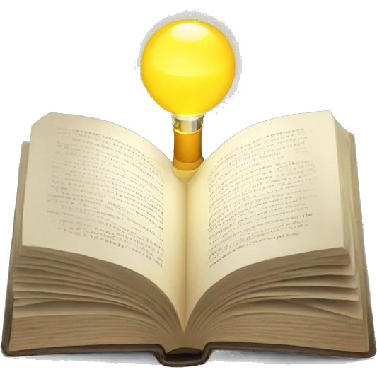 open book with flashlight emoji