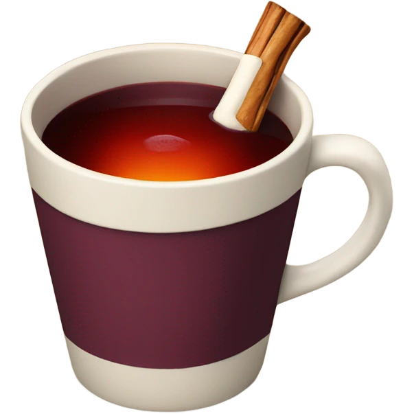 Mulled wine in a craft cup emoji