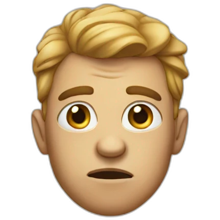 Ugly face emoji