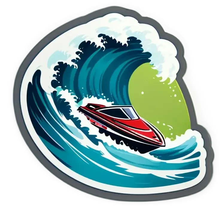 sport boat over wave emoji