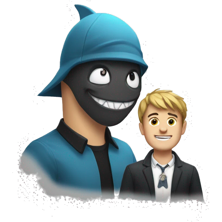 MR BEAST WITH RICH SHARK  emoji