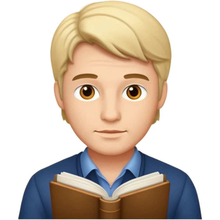 handsome male writer emoji