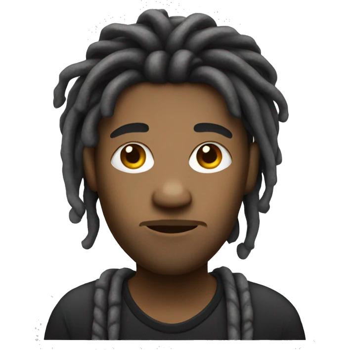person with dreads emoji