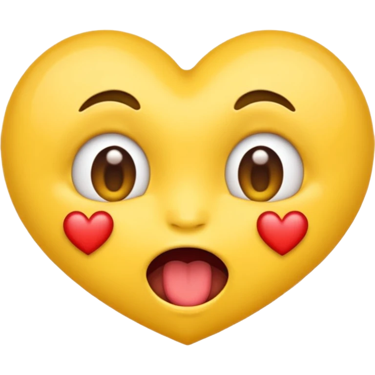 Emoji face, heart eyes, drooling, in love emoji