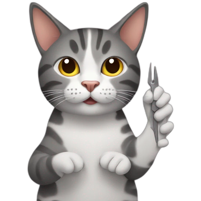 cat filing nails emoji